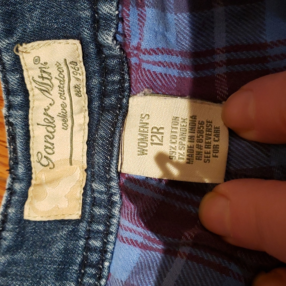 Gander Mountain Flannel Lined Jeans Euc Size 12r - image 2